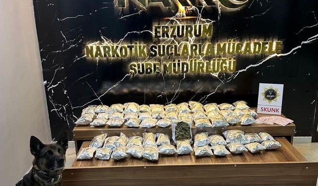 Erzurum polisinden narkotik operasyonu