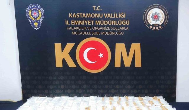 Kastamonu’da 14 bin 400 doldurulmuş makaron ele geçirildi