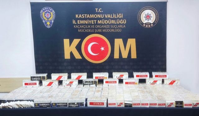 Kastamonu’da 33 bin 400 adet doldurulmuş makaron ele geçirildi