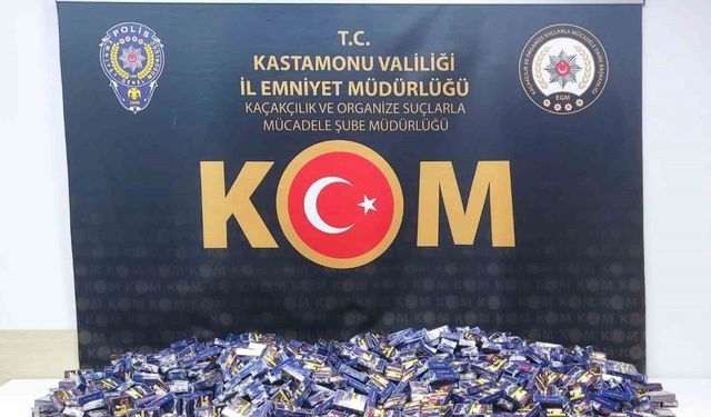 Kastamonu’da binlerce doldurulmuş makaran ele geçirildi