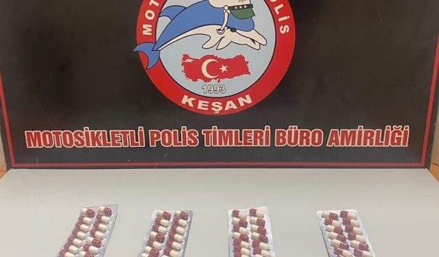 Keşan’da sentetik ecza ile yakalanan şüpheli gözaltına alındı