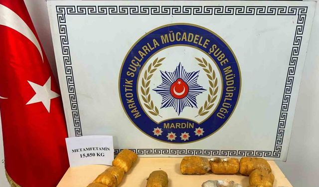 Mardin’de bir araçta 15 kilo 850 gram uyuşturucu madde bulundu