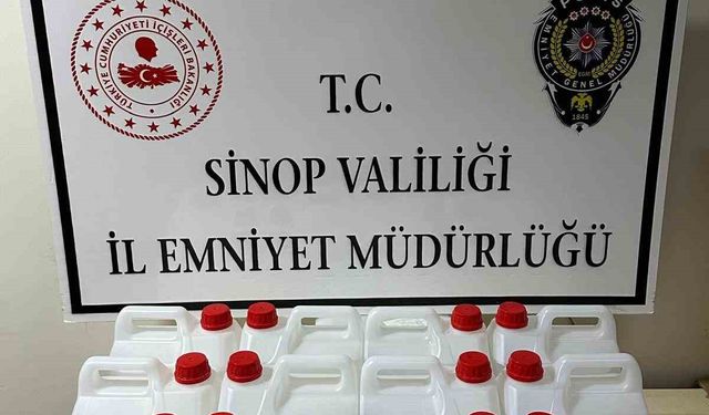 Sinop’ta kaçak alkol operasyonu: 1 gözaltı