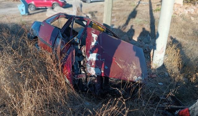 Tavşanlı’da otomobil takla attı: 1 yaralı