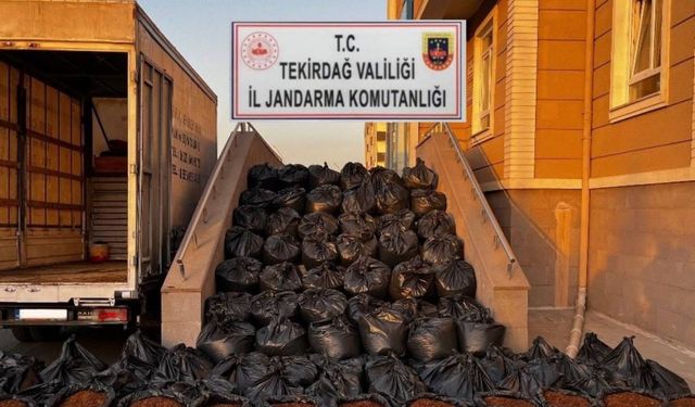 Tekirdağ’da tonlarca tütün ele geçirildi