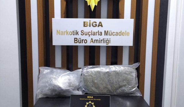 Çanakkale'de 1 kilogram 682 gram skunk ele geçirildi