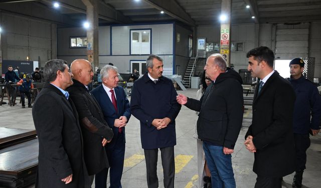 Edirne Valisi Yunus Sezer İpsala ilçesinde fabrikaları ziyaret etti