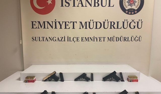 İstanbul'da evde ele geçirilen 6 ruhsatsız tabancaya ilişkin bir şüpheli tutuklandı