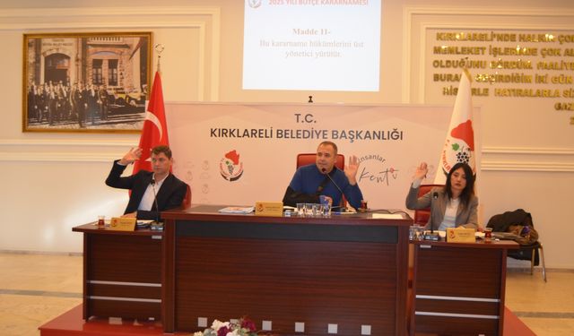 Kırklareli Belediyesi 2025 yılı tahmini bütçesi belirlendi