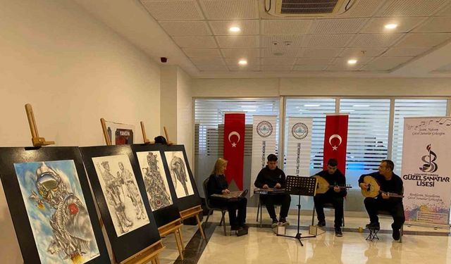 Antakya’da güzel sanatlar lisesi öğrencilerinden resim sergisi