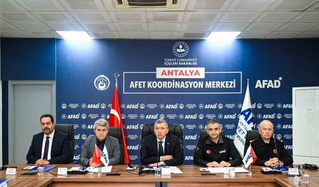 Antalya’da İl Afet ve Acil Durum Koordinasyon Kurulu Toplantısı gerçekleştirildi