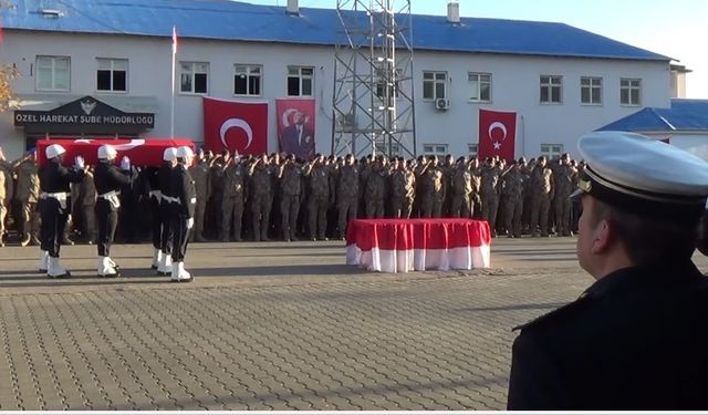 Atış eğitimi sırasında şehit olan polis için tören düzenlendi