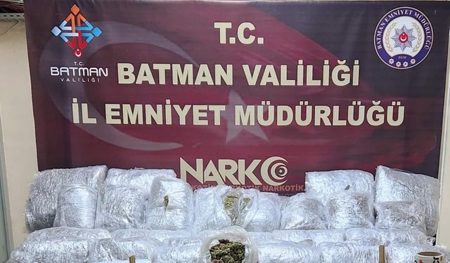 Batman’da 52 kilo 700 gram skunk ele geçirildi