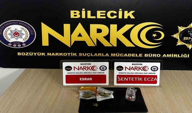 Bilecik’te durdurulan şüpheli araçta uyuşturucu madde ele geçti