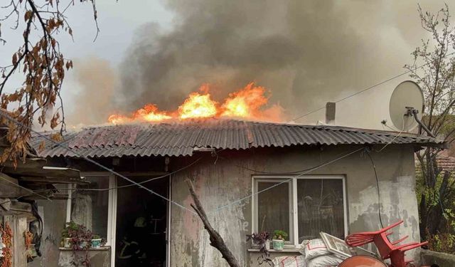 Edirne’de gecekondu alevlere teslim oldu: 1 kişi dumandan etkilendi