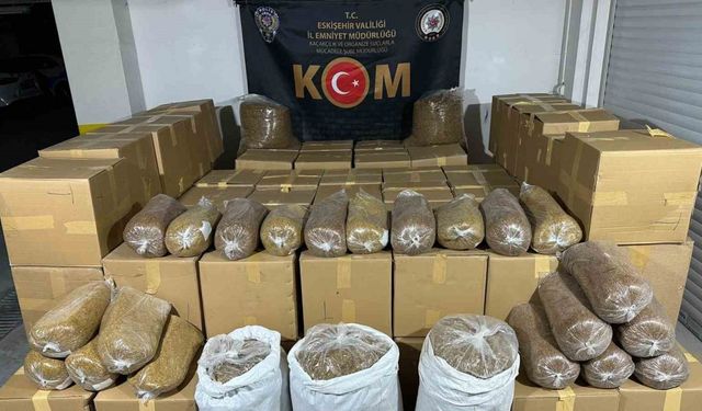 Eskişehir’de piyasa değeri 400 bin TL olan 2 ton kıyılmış tütün ele geçirildi