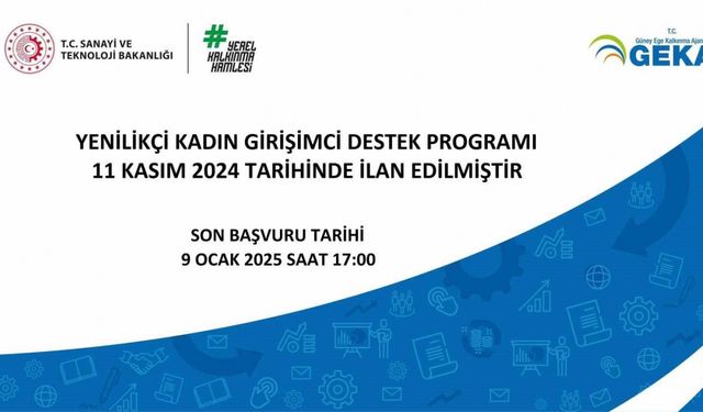 GEKA, Yenilikçi Kadın Girişimci Destek Programını ilan etti