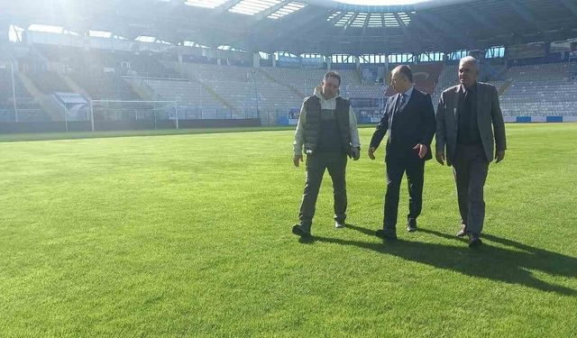 Kazım Karabekir Stadı’nın zemini göz kamaştırıyor