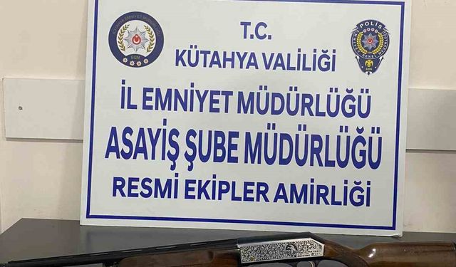 Kütahya’da ruhsatsız av tüfeği ele geçirildi