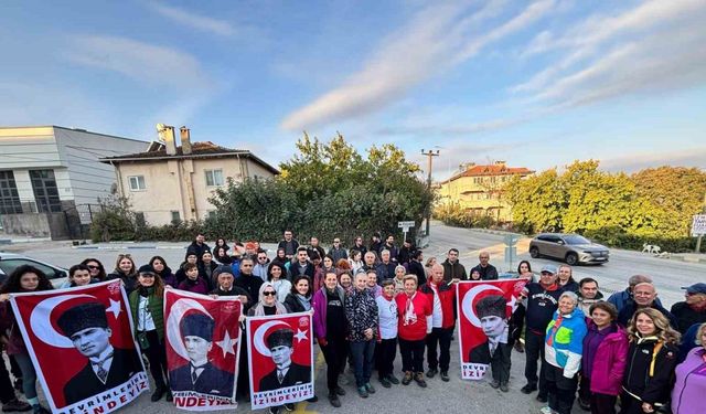 Mysia Yolları’nda Atatürk’ü anma yürüyüşü