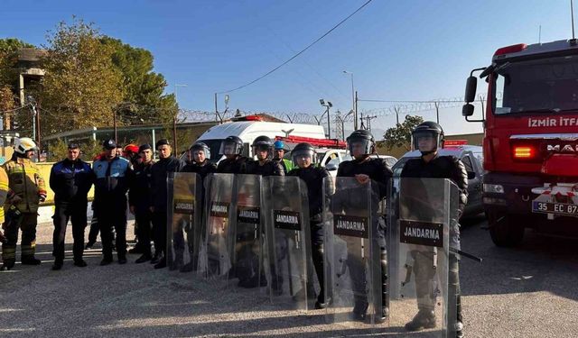 Ödemiş M Tipi Kapalı Cezaevi’nde "İsyan ve Yangın Tatbikatı" düzenlendi