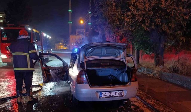 Şanlıurfa’da otomobil alev alev yandı