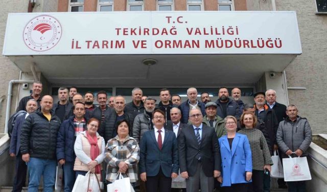 Tekirdağ’da çiftçilere tarımda suyun etkin kullanımı anlatıldı