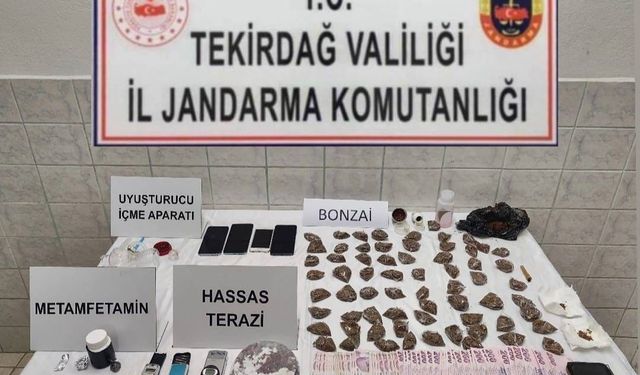 Tekirdağ’da uyuşturucu operasyonlarında çeşitli maddeler ele geçirildi