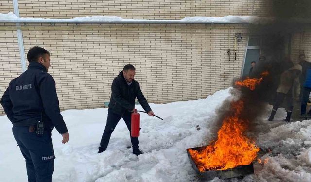 Yangın eğitimleri devam ediyor