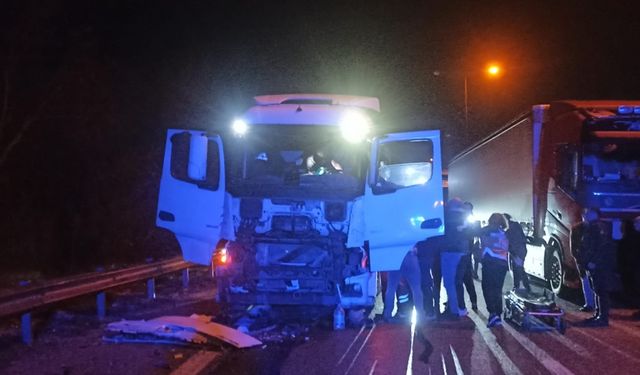 Edirne'de tırla kamyonetin çarpıştığı kazada 2 kişi yaralandı