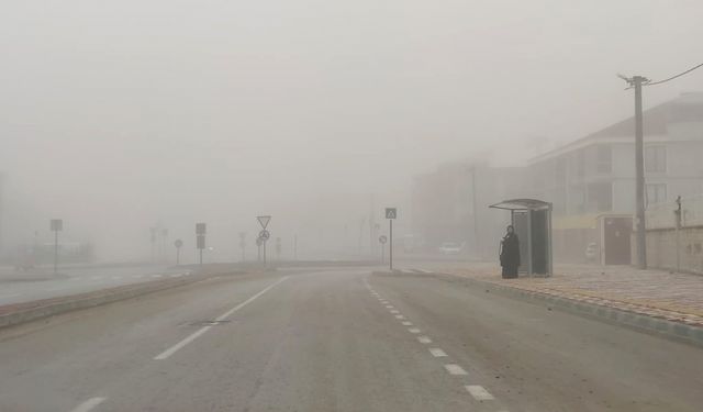 İnegöl'de yoğun sis etkili oldu