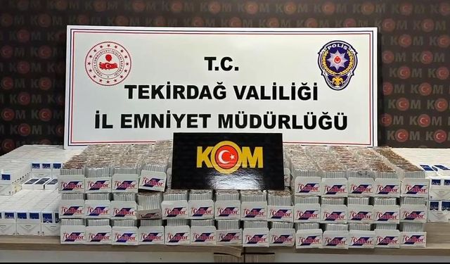 Tekirdağ'da 132 bin makaron ele geçirildi