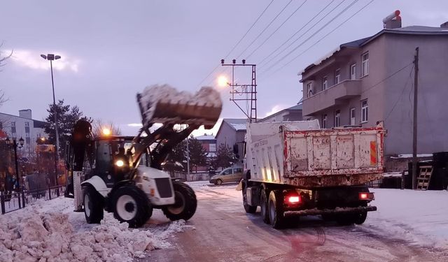 Arpaçay Belediyesi’nden kar temizliği