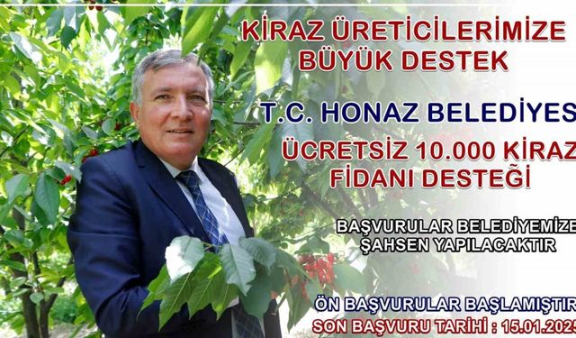 Başkan Kepenek’ten Honazlı kiraz üreticilerine büyük destek