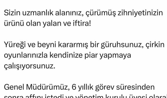 Başkan Şerifoğulları, “Genel müdürümüz, yönetim kurulu üyesi olarak hizmetlerine devam ediyor”