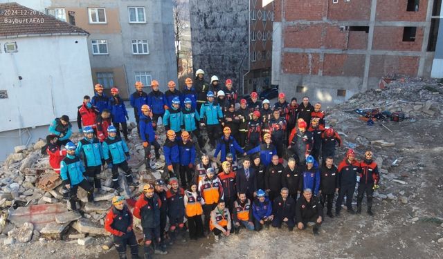 Bayburt AFAD Tokat’taki tatbikatta yer aldı