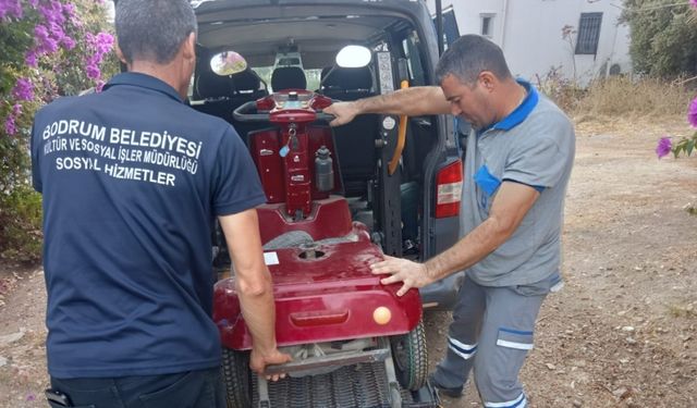 Belediyeden akülü sandalye bakım, onarım desteği