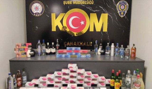 Çanakkale’de kaçak alkol ve sigara operasyonu