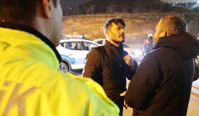 Gazetecilere küfredip polise ecel teri döktürdü