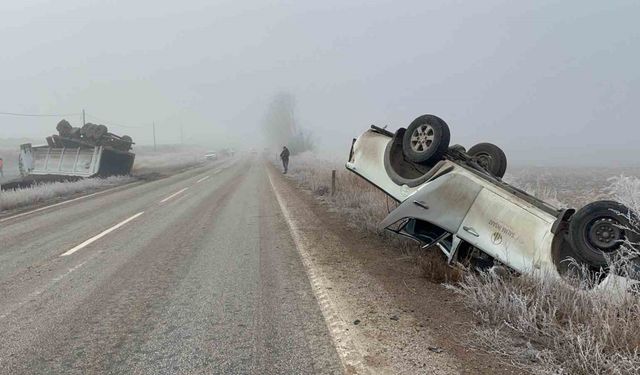 Gizli buzlanma kazaya sebep oldu, 1 kişi yaralandı