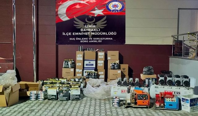 İzmir’de ev görünümlü kaçak sigara imalathanesine operasyon