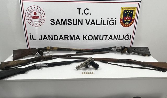 Jandarma 7 ruhsatsız tüfek ele geçirdi