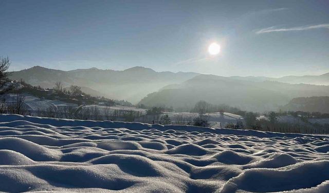 Kar ve sisin buluştuğu Ilgaz Dağı mest etti