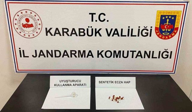 Karabük’te 20 adet sentetik ecza hap ele geçirildi