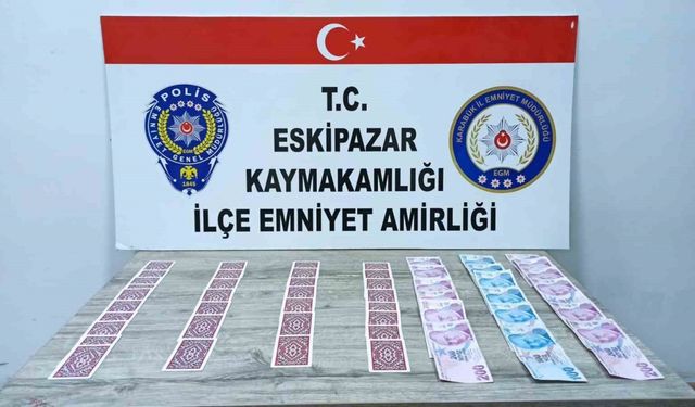 Karabük’te kumar oynayan şahıslara para cezası