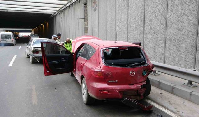 Malatya’da altgeçitte zincirleme kaza: 2 yaralı