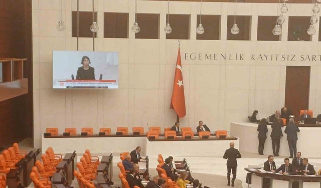 Saadet Partisi Hatay milletvekili Necmettin Çalışkan tek başına Saadet Partisi grubu sıralarında oturdu