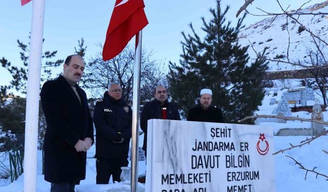 Şehit Davut Bilgin’in mezarını ziyaret ettiler