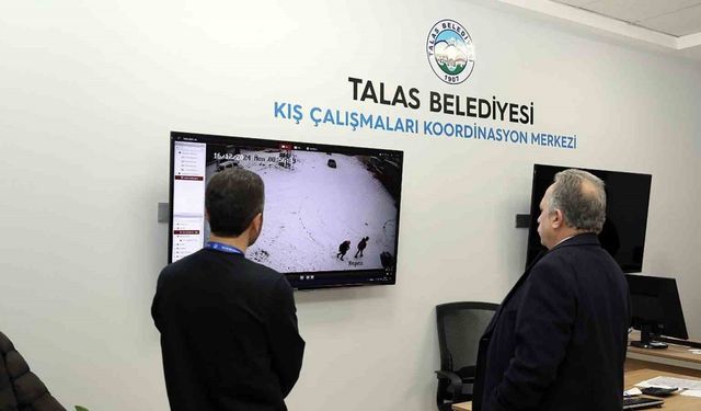 Talas’ta kar yağışı 7/24 takipte