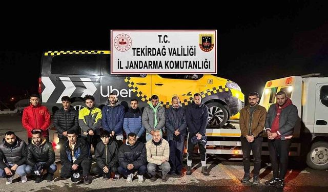 Tekirdağ’da göçmen kaçakçılığı: 14 göçmen ve 2 organizatör yakalandı